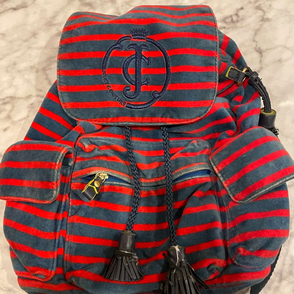 Juicy Couture Red & Blue Backpack